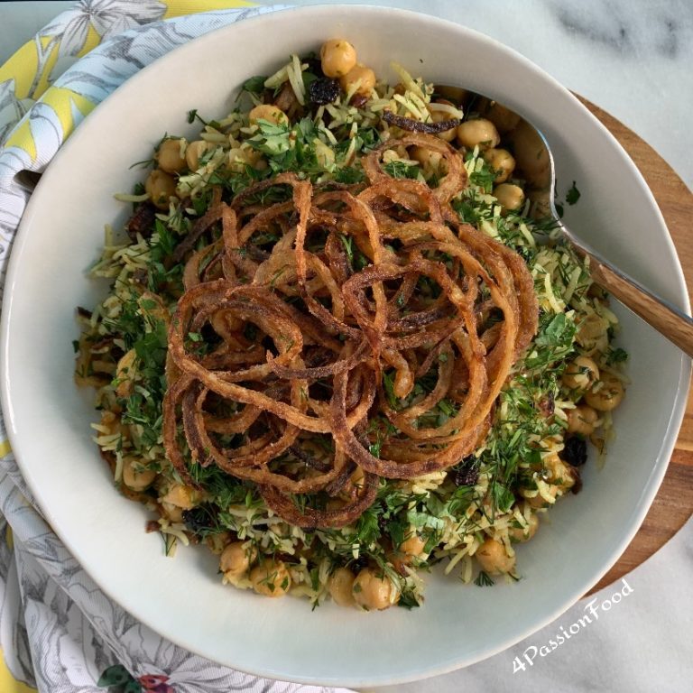 Basmati & wild rice with chickpeas, currants & herbs by Ottolenghi and