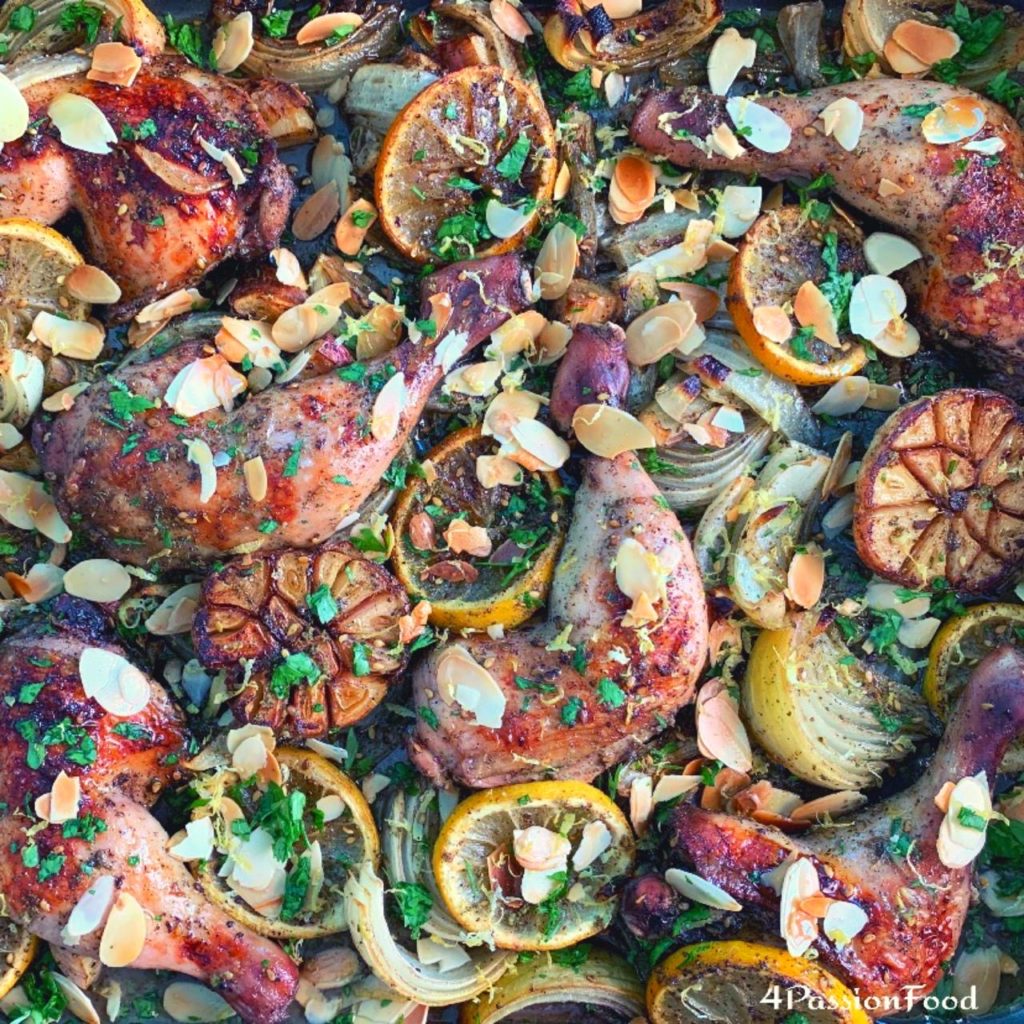 Roasted chicken with Jerusalem artichoke & lemon Ottolenghi