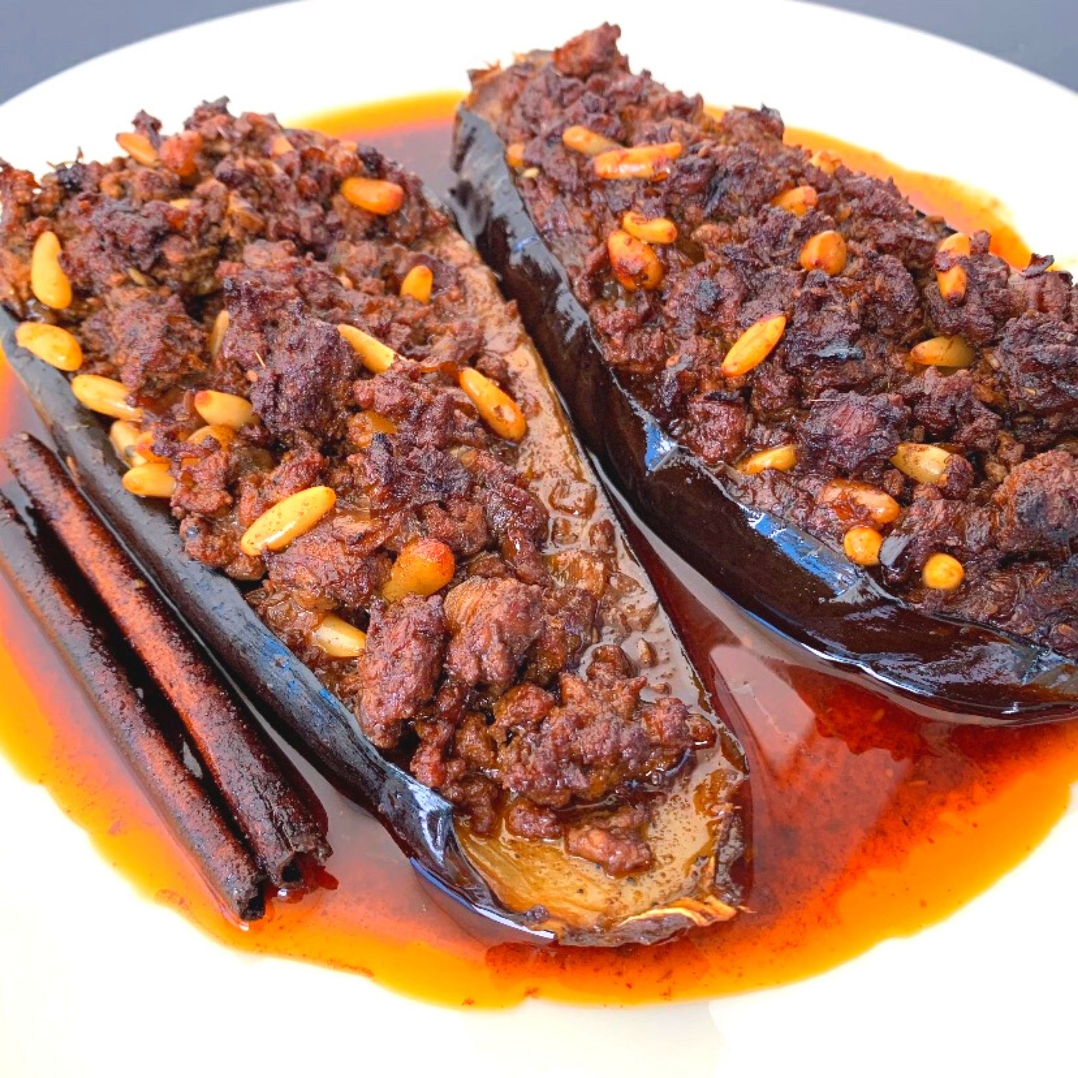 Stuffed Aubergines With Lamb Pine Nuts 4passionfood English