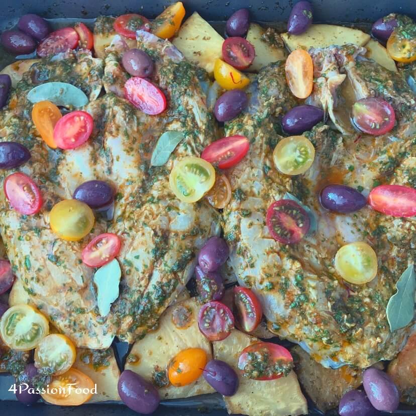 Poisson au four à la marocaine avec chermoula et céleri rave - 4passionfood